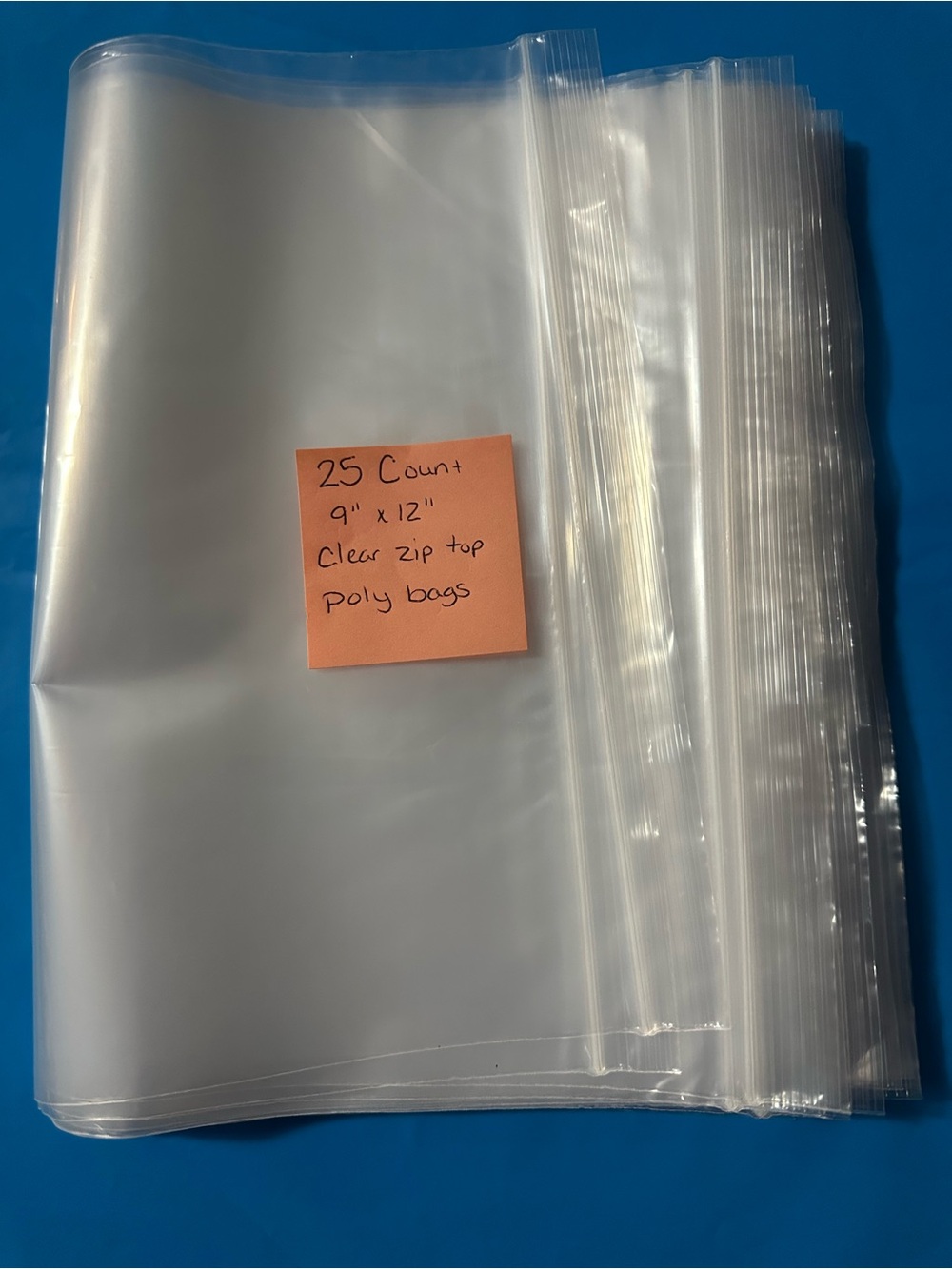 Clear Zip Top Poly Bags 9"x12" Shipping Supplies 25 Count